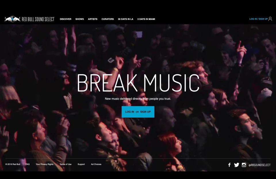Red Bull Sound Select digital music platform